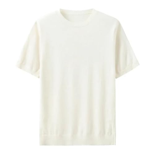Men's Pullover Sweaters Crew Neck Short Sleeve Breathable Casual Loose Thin Knitted Sweater3