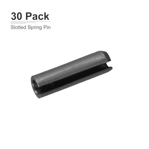 DTGN 5mm x 20mm(DxL) Geschlitzt Feder Pin - 30Pack - Gut für Haus Maschinenverschluß - 65Mn Feder Dübel Spannung Rolle Pin - Schwarz