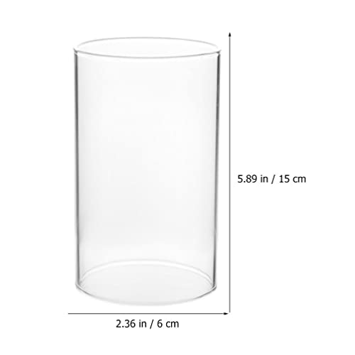 Candle Shade Glass Candle Holder for Pillar Candles Glass Holder Glass Candle Cover Clear Candle Cover Candle Holder Pillar Windproof Candle Protectors Pillar Candle Holder