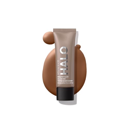 Smashbox Halo Healthy Glow Tinted Moisturizer with SPF 25 | 24-Hour Hydrating Skin Tint with Buildable Coverage and Dewy Finish | Hyaluronic Acid &amp; Niacinamide for Face