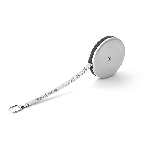 Edtape Aluminum Alloy Small Tape Measure, Mini Retractable Dual Sided 80 Inch/2 M Measuring Tape, Silver Measure Tape #TOP1