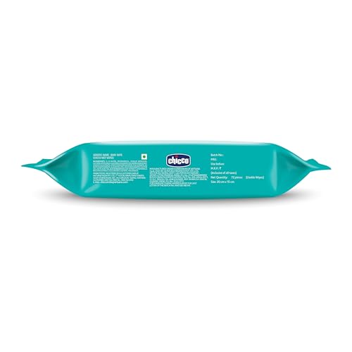 Image of Chicco Wet Wipes 72 Pcs with Fliptop | Free From Phenoxyethanol, Parabens & Alcohol