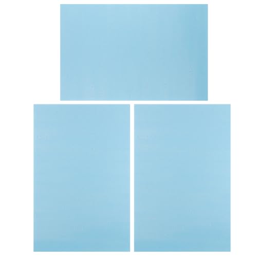 Tofficu 3 Piezas de Tableros de Espuma Rígida Alta Densidad 3,7x20x30 Cm, Color Azul para Manualidades, Modelismo y Bases de Dioramas, Láminas de Poliestireno para Proyectos de Arte