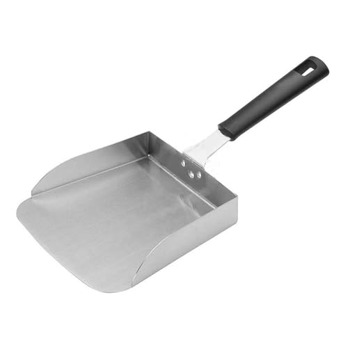 Smash - Espátulas de hamburguesas de acero inoxidable a la plancha para alimentos para barbacoa, pala de alimentos, raspador para alimentos fritos, herramienta para remover patatas fritas