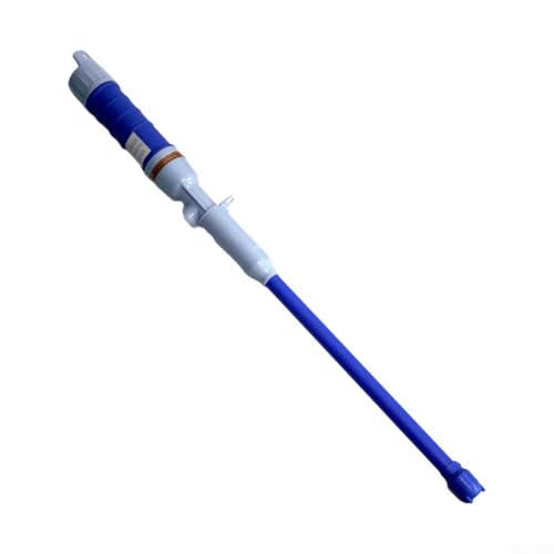 Besttoolifes Bomba de transferencia de líquidos alimentada por pilas para agua, gas, aceite y líquidos no corrosivos con caudal de 5-6 cuartos por minuto y manguera de 55 cm para garaje, color azul