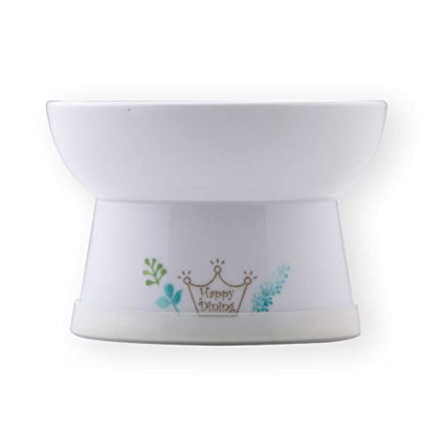 Necoichi Raised Stress Free Cat Food Bowl, Elevated, Backflow Prevention, Dishwasher and Microwave Safe, No.1 seller in Japan! (2022 Botanical Garden Limited Edition, Regular) - Thumbnail 4
