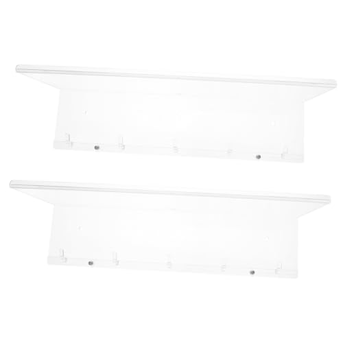 VALICLUD 2 Piezas Estantería Flotante Estrecha Transparente para Pared Estante Pequeño para Dormitorio Baño Salón Exhibidor Decorativo Multifuncional para Fotos y Accesorios