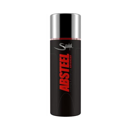 SCULPT - Absteel Advanced, Crema para Abdomen, Glúteos, Cadera y Piernas para Hombre, Gel Quemagrasas, Adelgazante y Reafirmante, Efecto Frío y Calor, Acompañar de Vida Saludable y Ejercicio - 150 ml