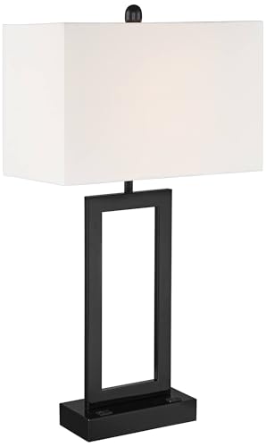 Lámpara de Mesa Moderna 30" con Puerto USB y Enchufe miniatura 2