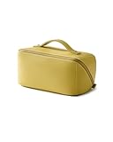 EACHY Travel Makeup Bag,Large Capacity Cosmetic Bags for Women,Portable Pouch Open Flat Toiletry Bag Make up Organizer with Divider and Handle