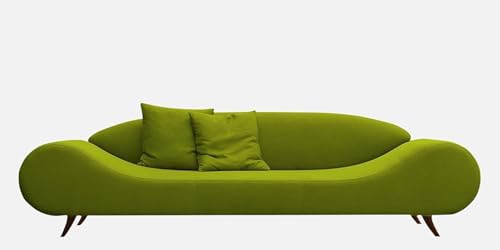 Image of Stylish & Modern Cushioned Couch Relax sectional Sofa in Fabric & Velvet and Heavy Duty Sofa for bedrooms, Living Rooms Guest Rooms Home and Office. (Green)