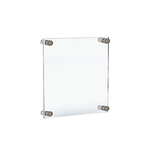 Azar Displays 9" x 12" Standoff Sign Holder, Clear