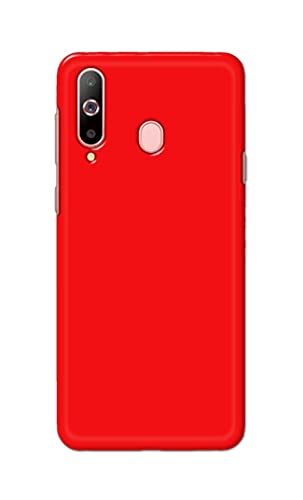 Image of PRINTFIDAA Printed Hard Back Cover Case for Samsung Galaxy A60 | Samsung Galay M40 Back Cover (Plain Red) -1803