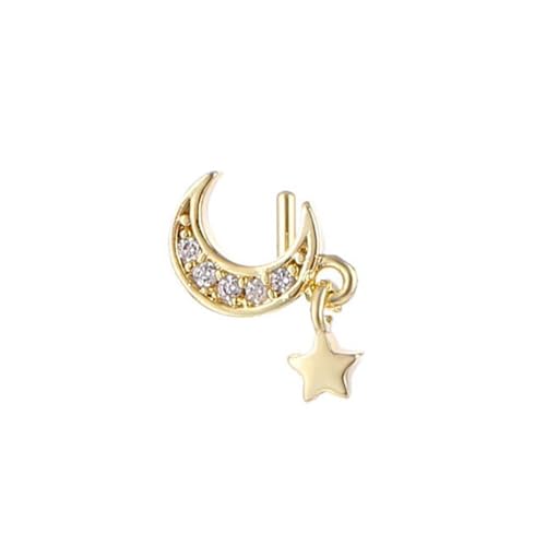 Zynova Moon Star Dangle Nose Rings