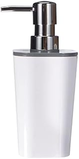Kela Liquid soap Dispenser Nuria of Plastic in White/Grey, 7.5 x 7.5 x 17 cm