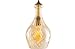 Handmade Amber Glass Pendant Light – Twisted Pyrex Hanging Lamp with Vintage Brass Ceiling Mount – Modern Boho Lighting for Kitchen Island, Dining Room, or Living Room – 8