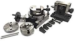 Assorts Fresado de indexación de 4 " 100 mm mesa giratoria de precisión horizontal vertical con contrapunto adecuado, kit de abrazadera M6 y