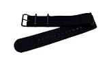  CORREA COLOR NEGRO 22MM RELOJ UNISEX NATO UNIVERSAL.