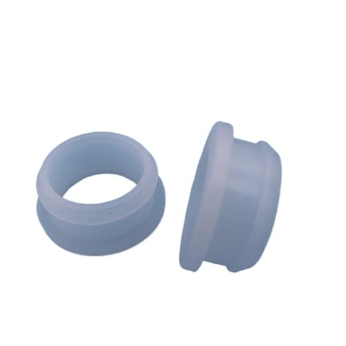 GatherTOOL 10pcs/Set Transparent Silicone Rubber Snap-on Grommet Hole Plugs 2mm-30mm Bung Cable Wiring Protect Bush (Color : Transparent, Size : A23mm(Hole18.5mm))