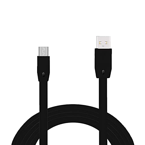 Aiivioll Replacement Micro USB Fast Charger Flat Cable Cord Compatible for JBL Flip 2 Flip 3 Flip 4 Speaker Logitech UE Boom 22AWG Android Phones (3.3ft/Black)