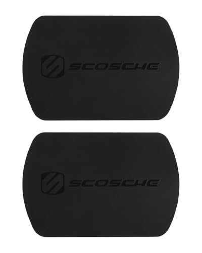Image of Scosche MagicMount Replacement Metal Plate Kit, Large Metal Plates with Strong Adhesive for Car Magnet Phone Mount Magnetic Cell Phone Holder, Universal Fit with All Devices and Cases, Black, 2-Pack