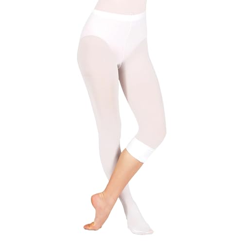 Theatricals Adult Convertible Tight Pantyhose: Smooth Waistband for Comfort White S T5515