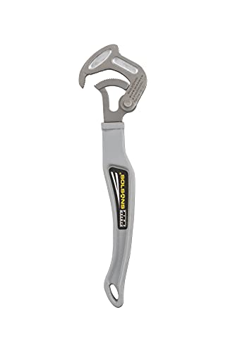 Solsons Easy Adjusting 16"Pipe Wrench | Slip Free Grip | Heavy Duty Plumbing & Multi-Function Wrench | Easy to Use | Light Weight Ergonomic Aluminium Handle (PW2060AL)