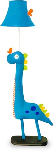 Lámpara de pie de dibujos animados para niños con diseño de modelado de dinosaurio azul 50 pulgadas