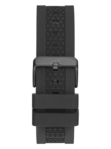 Image of Guess Silicone Analog Black Dial Men's Watch-Gw0712G1, Band Color-Black