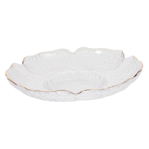 ZUNOXAZ Sottobicchiere Vetro Trasparente Fiore con Tappetino Spessore Rinforzato Resistente al Calore per Tazze da tè e Piatto Multifunzionale e Ufficio