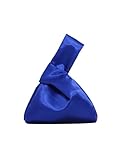 Verdusa Women's Satin Evening Bag Clutch Handbag Mini Purse Small Tote Royal Blue One-Size