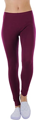 Image of ToBeInStyle Women's Skinny Fit Cotton Full Length Leggings Tights - Regular and Plus Sizes