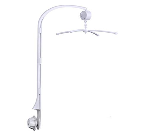 34 Inch Baby Crib Mobile Bed Bell Holder with Music Box,Adjustable Holder DIY Arm Bracket Nut Screw