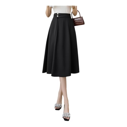 a high-Waisted French Retro A-line mid-Length Skirt for Ladies, Suitable for Daily Commuting