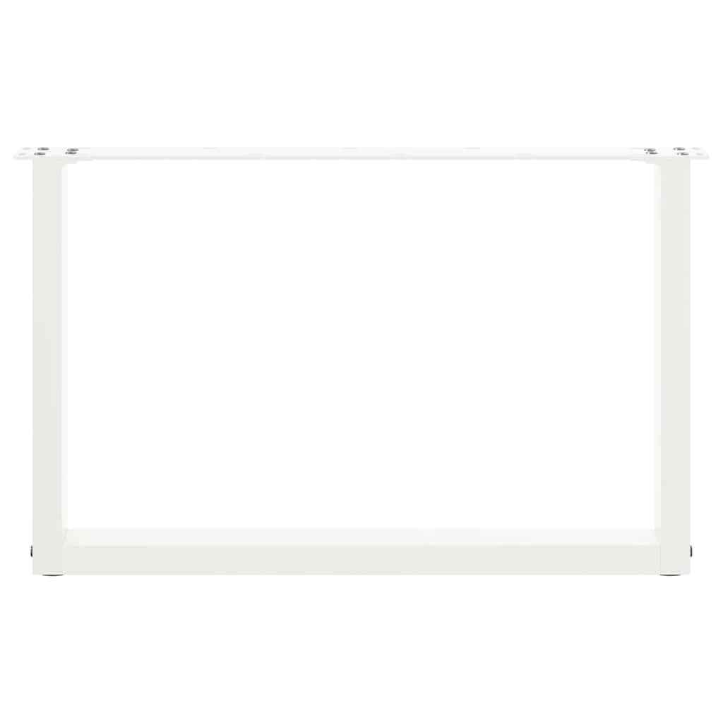 Gambe per tavolino da salotto a forma di U, 2 pezzi, bianco, 70 x 42-43 cm