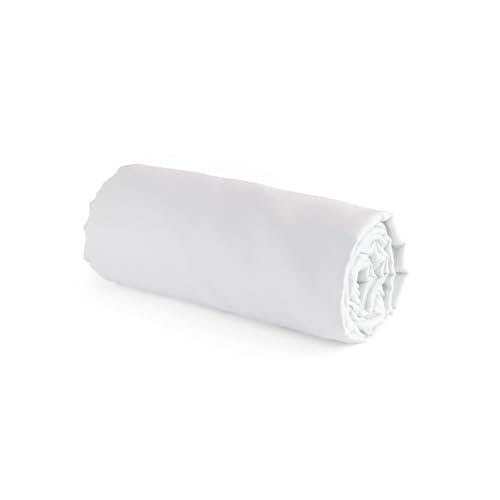 Pure Cotton - 100% Cotton Satin Fitted Sheet - Elegant and Soft Bed Linen - Standard 100 by Oeko-TEX - Washable at 40°C - 60 x 120 x 14 cm - Plain White Pure Cotton - 100% Cotton Satin Fitted Sheet - Elegant and Soft Bed Linen - Standard 100 by Oeko-TEX - Washable at 40°C - 60 x 120 x 14 cm - Plain White
