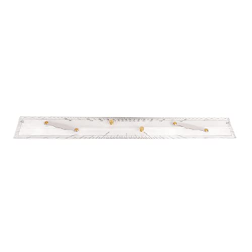 Marine Navigation Parallel Ruler, Copper and Acrylic Material, Clear Scale High Accuracy, with Transparent Ship Drawing Tool for Boat Navigation Marine Parallel Ruler Boat