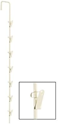 7 Hook Metal Merchandiser Strip in Beige 20 Inches L