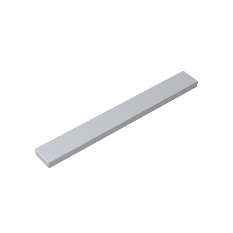 XYEIUGO 4162 Foundation Plate Tile 1x8 with Groove, gray white, 50 PCS โ image 1