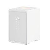 [山善] 加湿器 加熱式 スチーム式 上部給水 キューブ型 湿度センサー 転倒防止 間接照明 寝室 チャイルドロック 自動運転 ホワイト BEAR-S34(W)