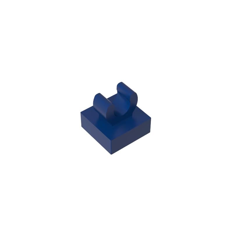 Gobricks 15712 Hinge Plate Tile Special 1x1 with Clip with Rounded Edges 50 Pieces GDS-818 Compatible with Lego Building Blocks Color:Dark Blue — image 1