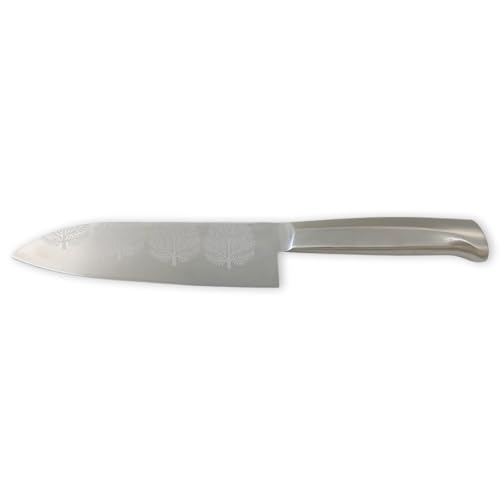 J-kitchens 三徳 包丁 北欧の木立 透かし彫り 170mm シルバー 日本製 燕三条 プロ