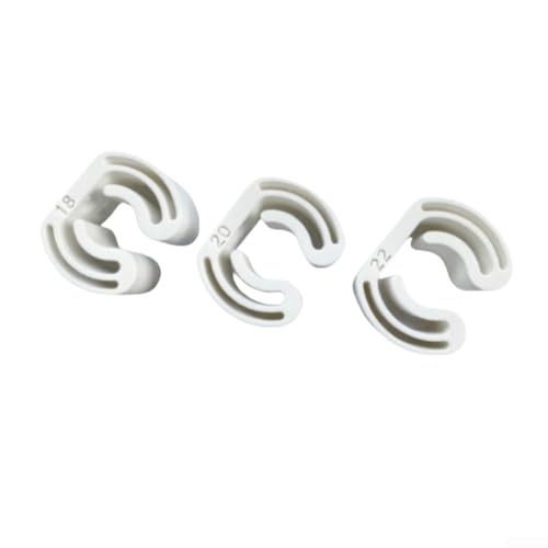 Durashmall 3 soportes de pared para fregonas, escobas, organizador de almacenamiento para baño, cocina, garaje, jardín, herramientas, plástico, azul, blanco, 18 mm, 20 mm, 22 mm (blanco)