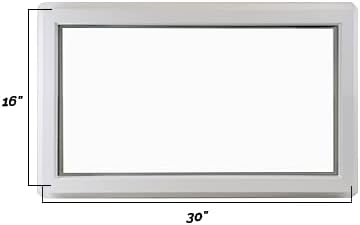 Shed Windows and More 16" x 30" Transom Window Double Pane White Vinyl Frame Tempered Low-E Glass