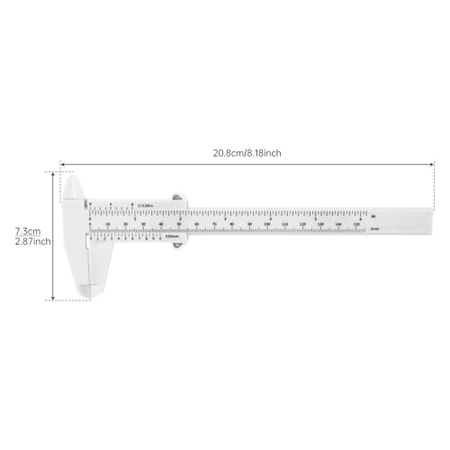 Calibrador Vernier Mini 0-150mm Plástico Métrico e Imperial miniatura 7