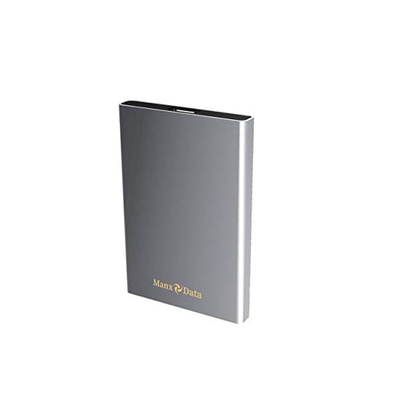 Manxdata 500GB Silber Externe Festplatte USB 3.0 kompatibel mit Windows PC, Mac, Smart TV, Xbox One und PS4