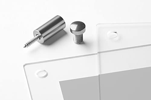 Cool Modern Frames Clear Floating Double Panel Acrylic Picture Frame, 8X10-Inch, Silver Hardware - Gms1215D #TOP3