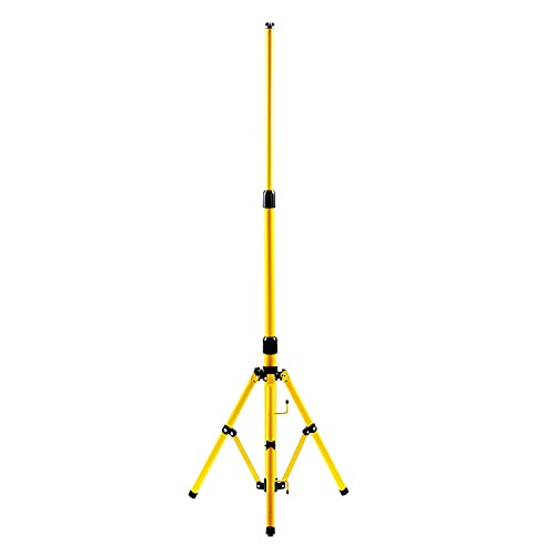 EINFEBEN Trépied télescopique pour projecteurs, trépied en acier pour projecteur à LED, réglable en hauteur, jaune, trépied pour projecteur intérieur extérieur
