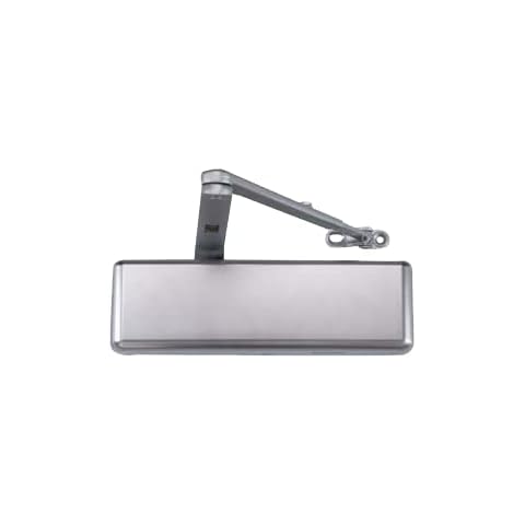 CLG HARDWARE Extra Heavy Duty Commercial Door Closer, DC9016 Automatic Door Closer, Surface-Mounted Auto Door Closer, Size 1-6 Commercial Door Closer Heavy Duty for Heavy Traffic Areas, Aluminum Cover