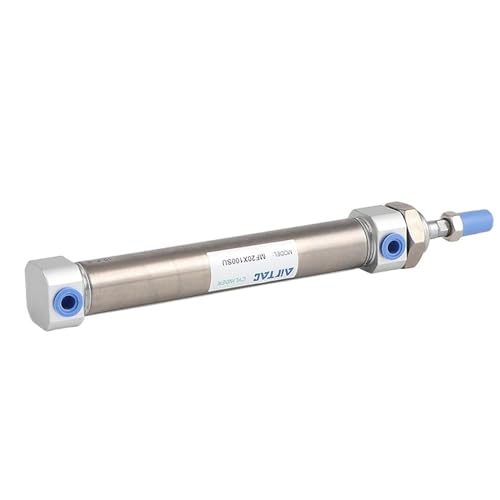 Vérin pneumatique mini cylindre d'air MF20 inox à course variable 25-200mm - 3